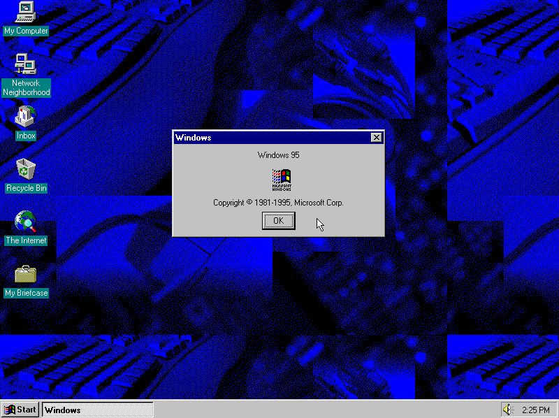 Windows 95 desktop